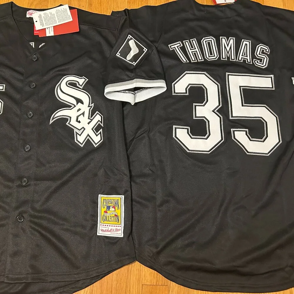 1990s CHICAGO WHITE SOX FRANK THOMAS Men's JERSEY M,L,XL,2X by Mitchell & Ness - Picture 6 of 7